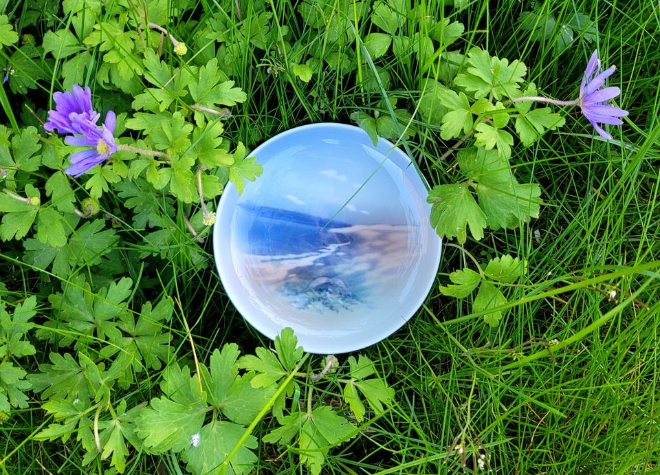 Porcelæn Skål med strandbred