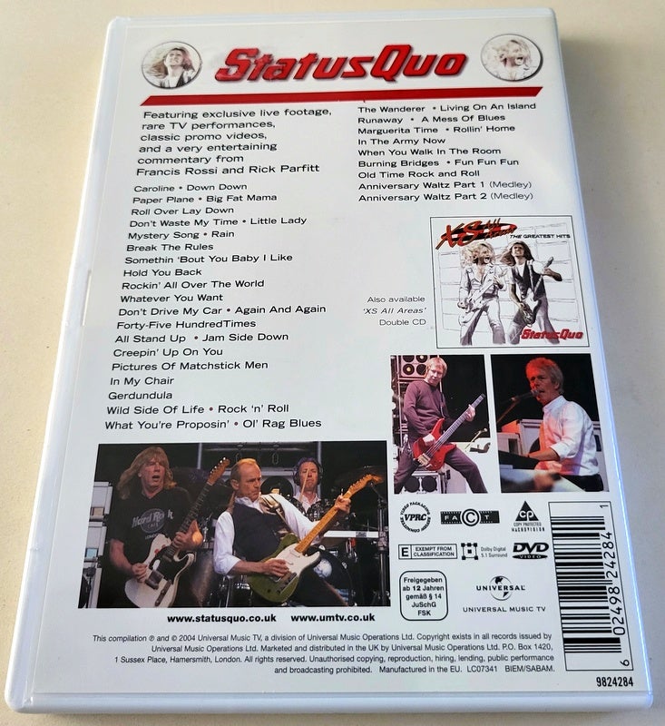 Status Quo - DVD: XS all areas - The