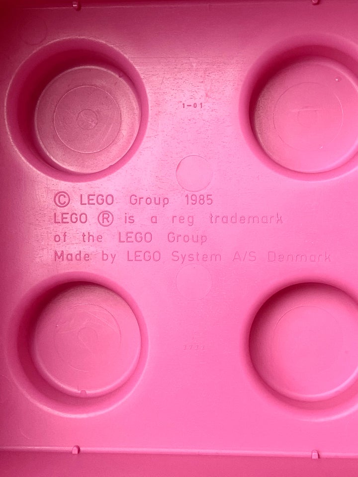 Lego andet 1985 Pink Lego Madkasse