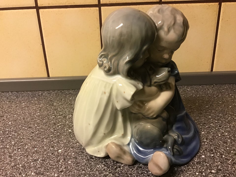 Porcelæn Figur Dreng og Pige med