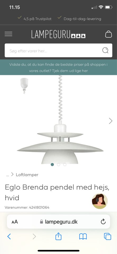 Anden loftslampe, ELGO