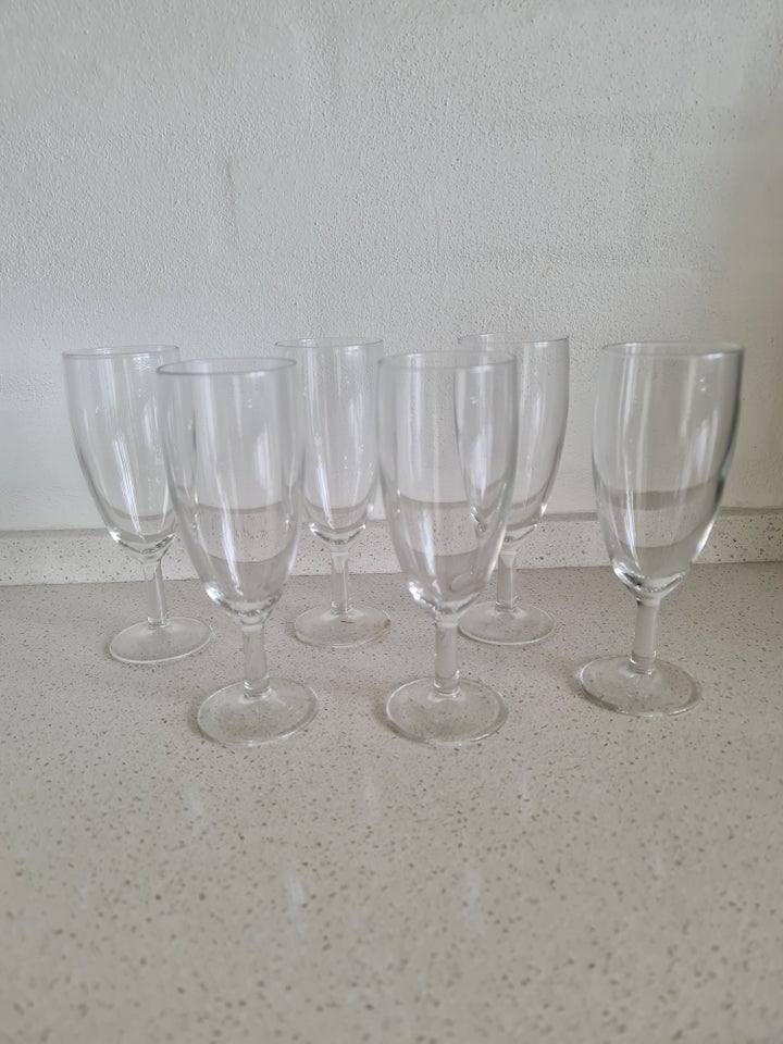 Glas, 6 stk. champagneglas