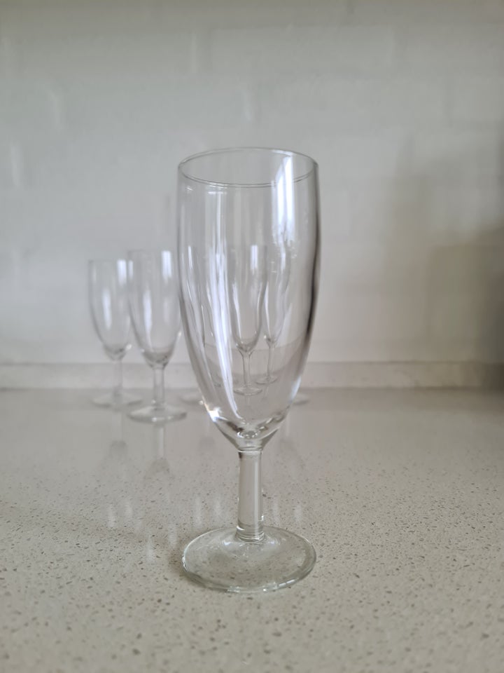 Glas, 6 stk. champagneglas