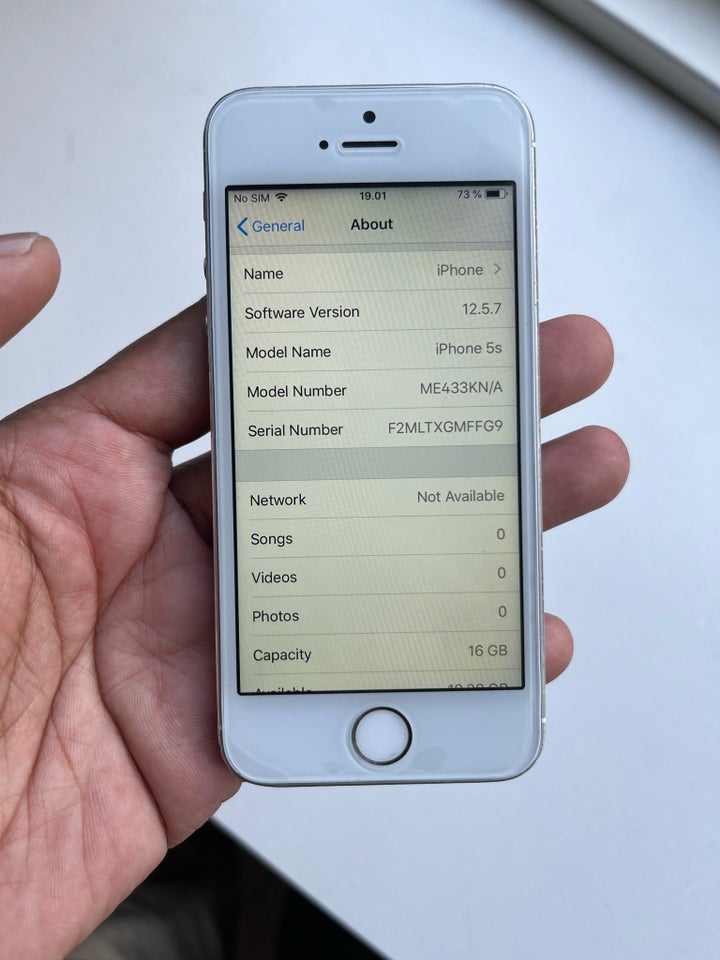 iPhone 5S 16 GB hvid