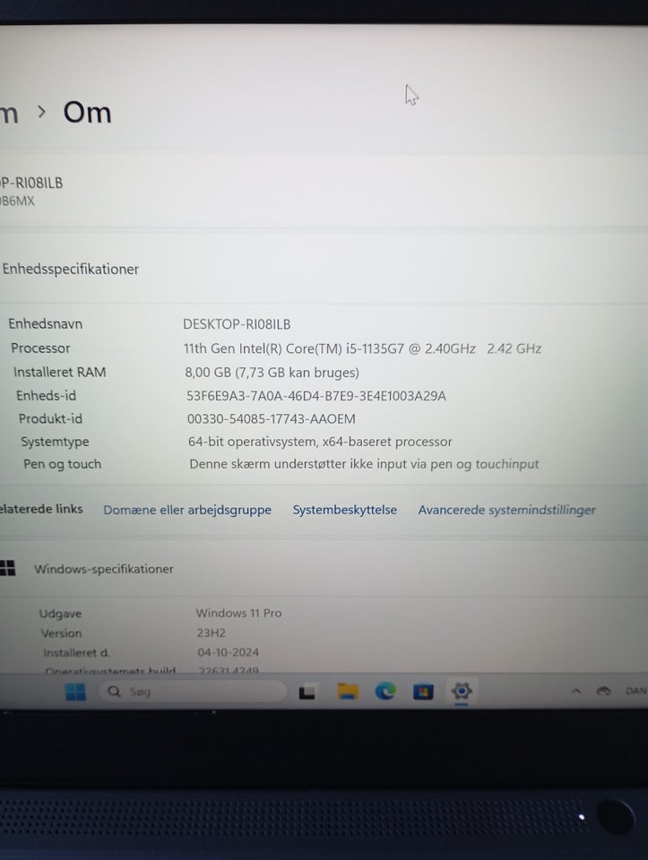 Lenovo T14S Gen2, I5 GHz, 8 GB ram