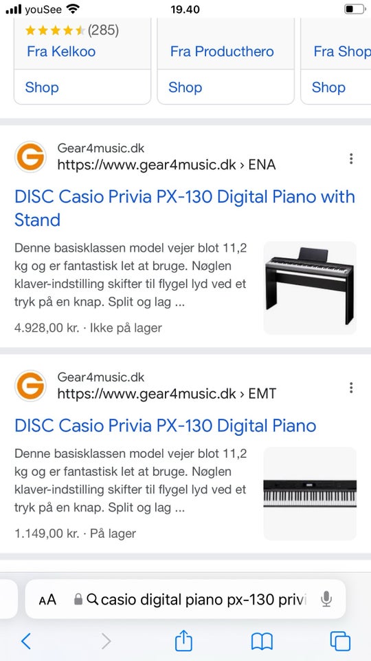 Digitalpiano, Casio privia Disc