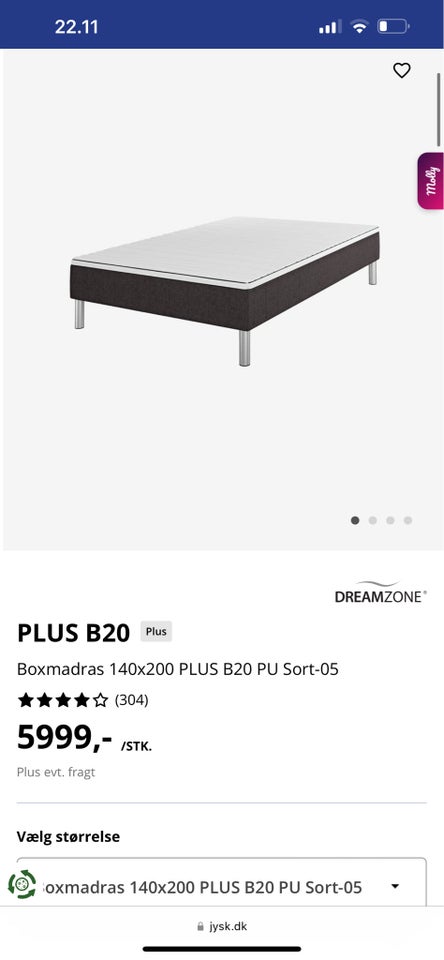 Boxmadras Dreamzone b: 140 l: 200