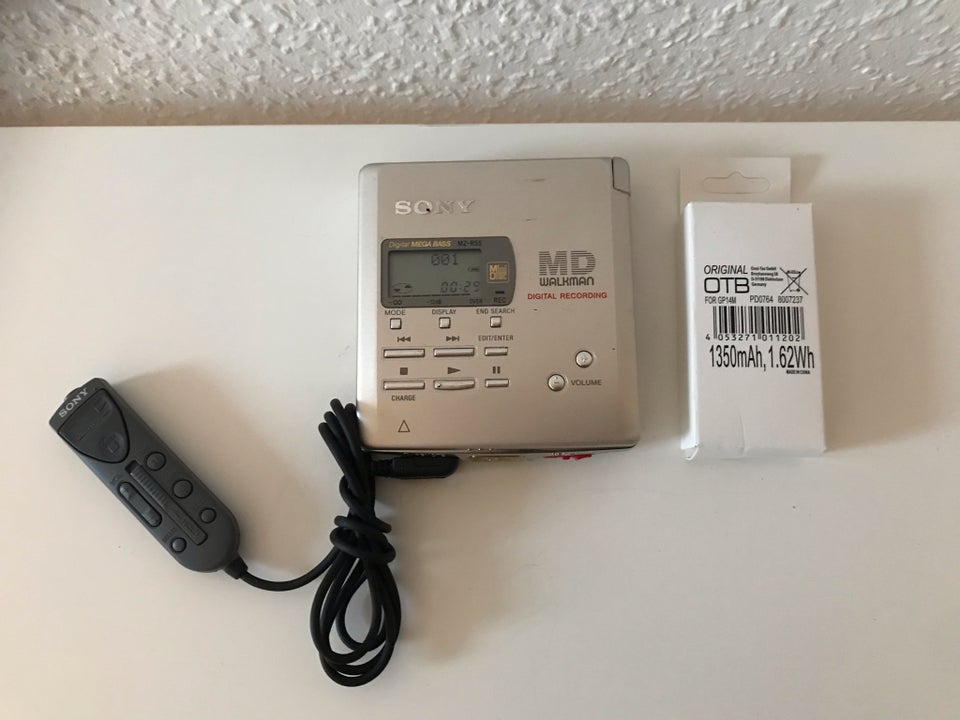 Bærbar minidisc, Sony, MZ-R55