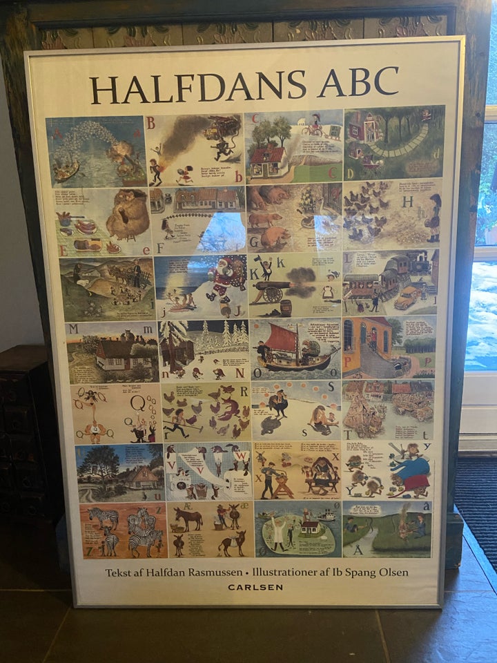 Halfdans ABC plakat , b: 71 h: 101