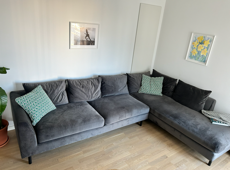 Sofa velour 6 pers