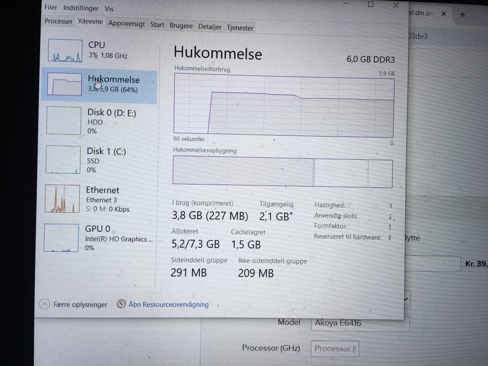 Medion Akoya E6416, 2,1 GHz, 6 GB ram