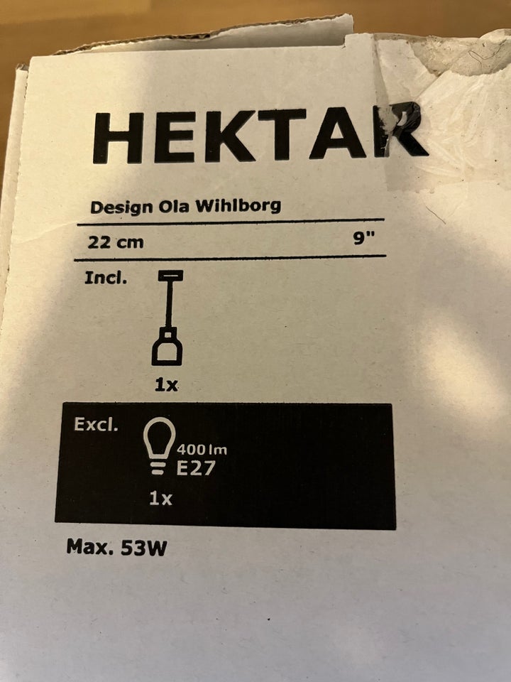 Pendel, Ikea HEKTAR