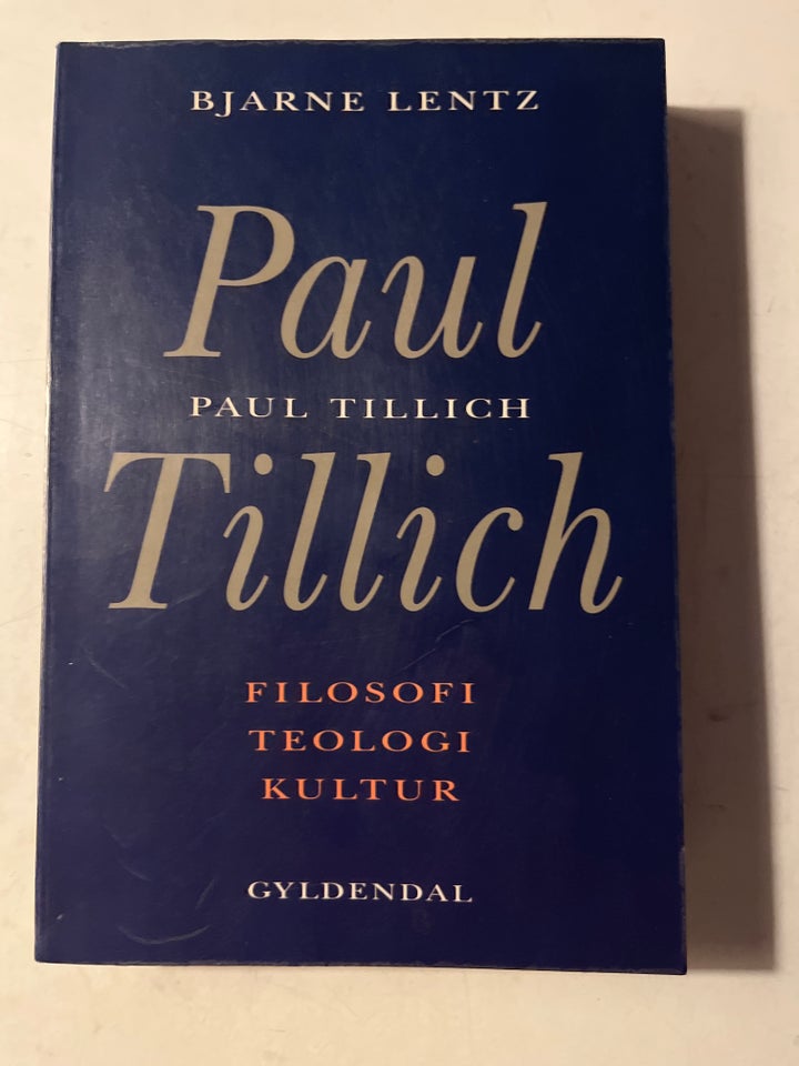 Paul Tillich, Bjarne Lentz, emne: