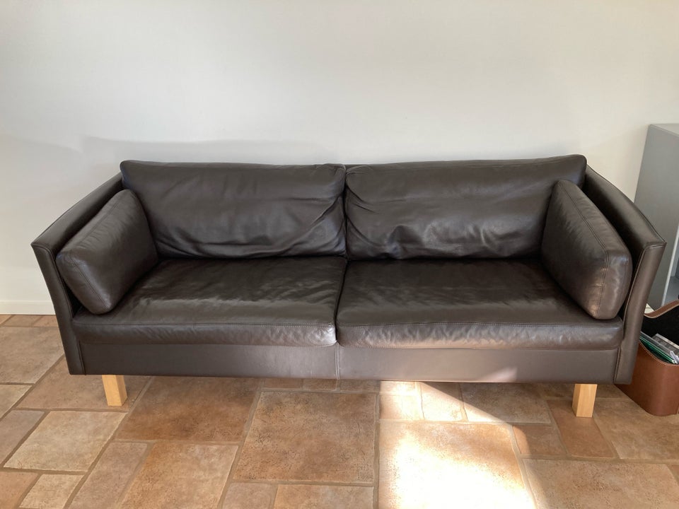 Sofa, læder, 3 pers.