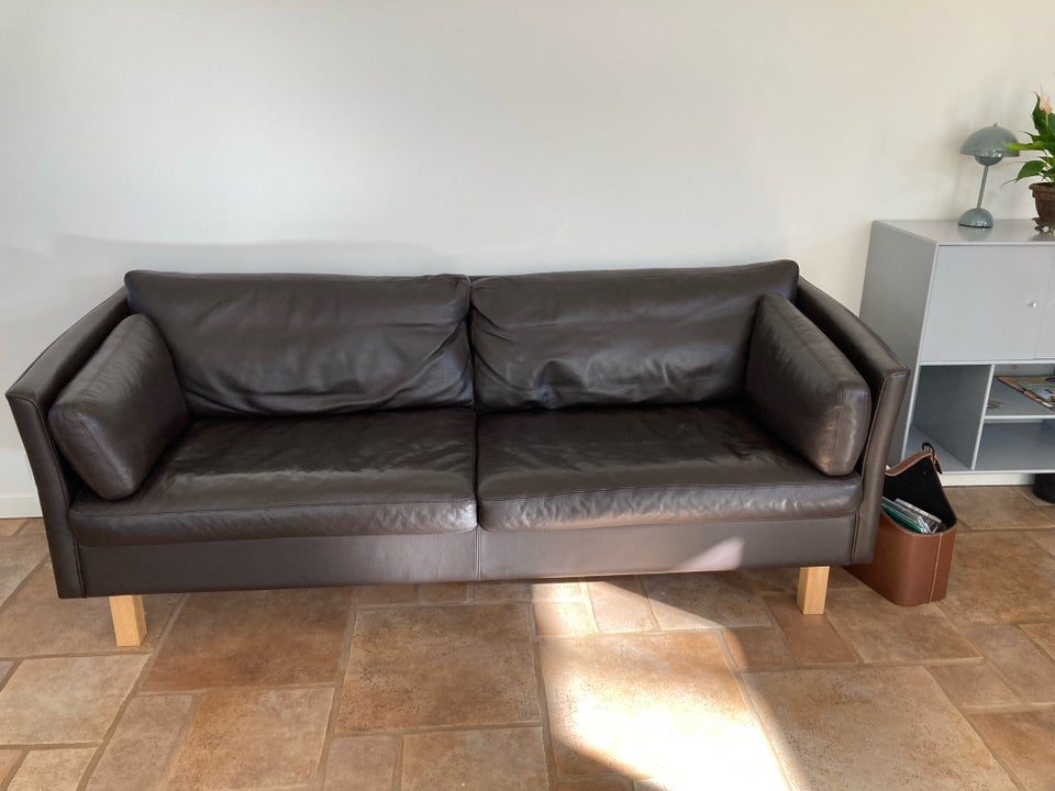 Sofa, læder, 3 pers.