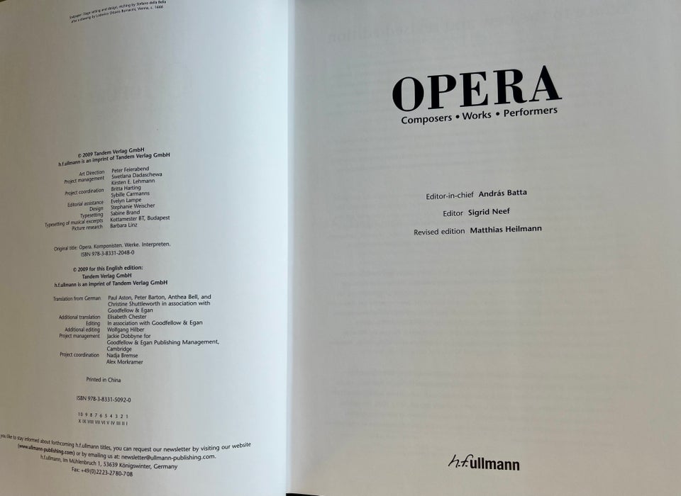 OPERA, Andras Batta, anden bog