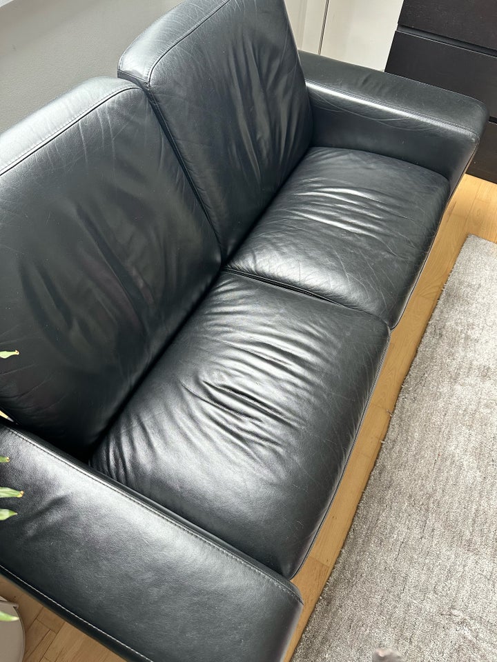 Sofa, læder, 2 pers.