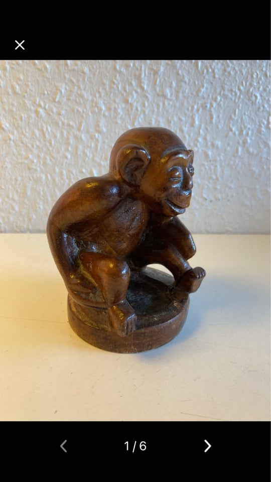 Kunst træskulptur abe chimpanse