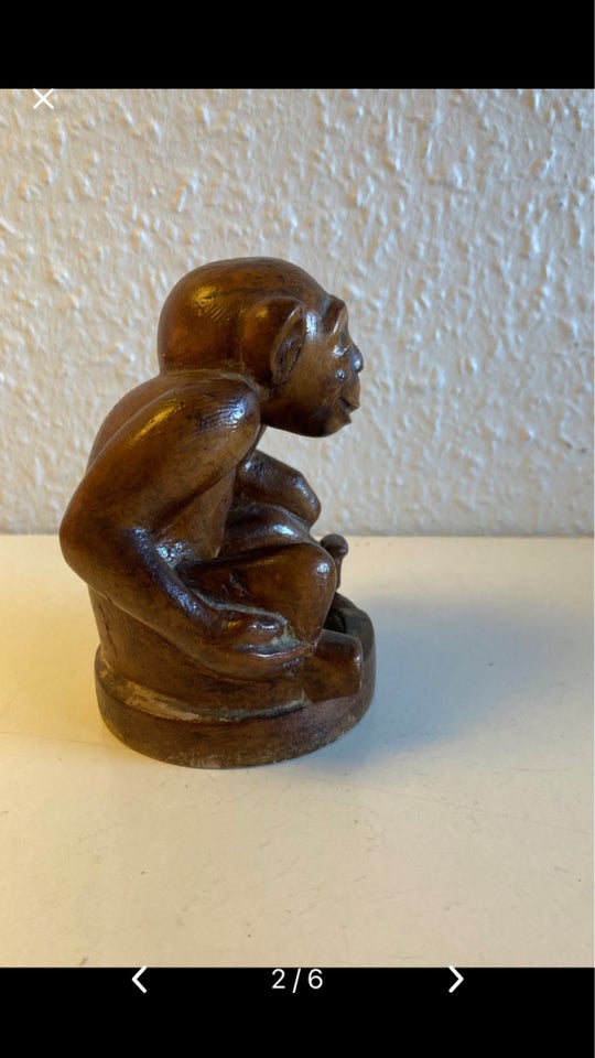 Kunst træskulptur abe chimpanse