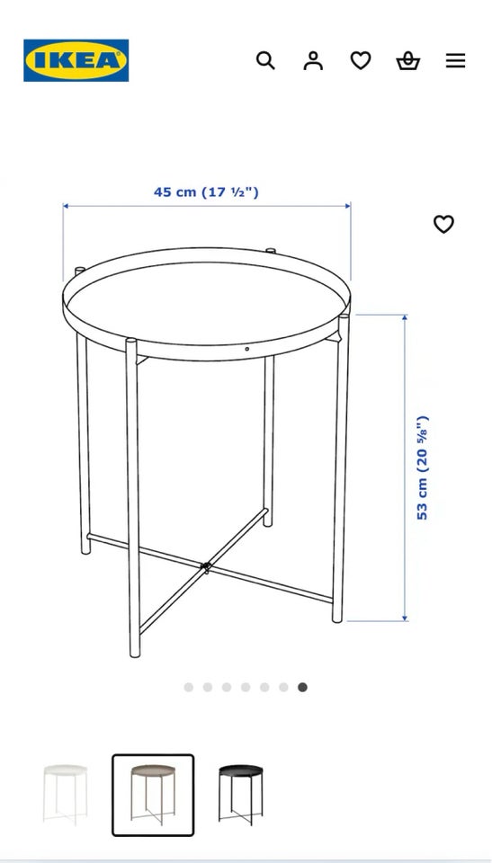 Bakkebord Ikea