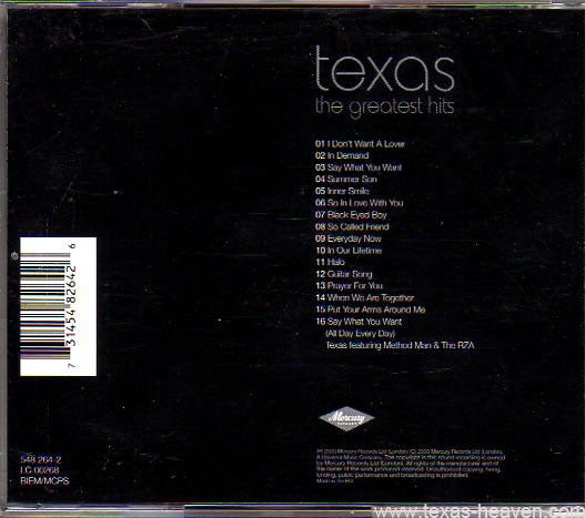 TEXAS: The Greatest Hits, rock