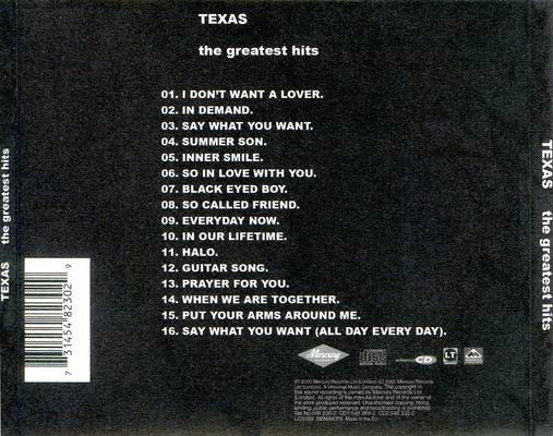 TEXAS: The Greatest Hits, rock