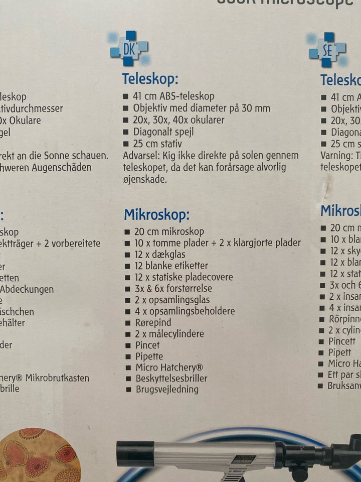 Mikroskop, Teleskop og mikroskop