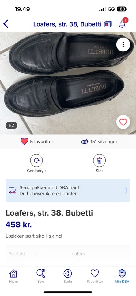 Loafers, str. 38, Bunetti