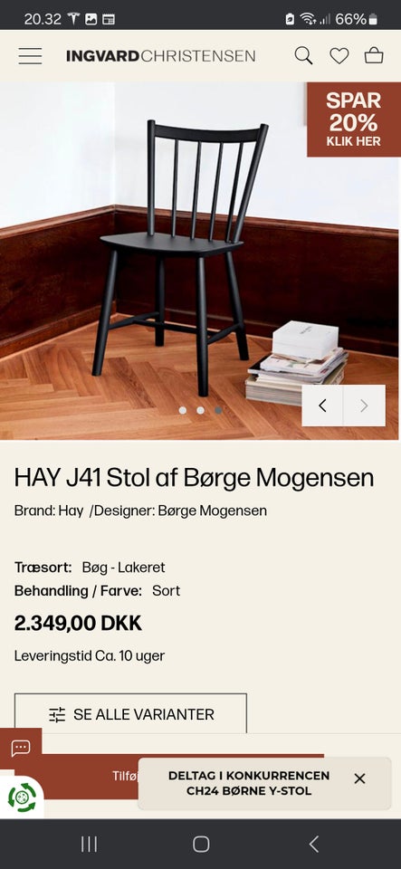 Spisebordsstol Træ HAY Børge