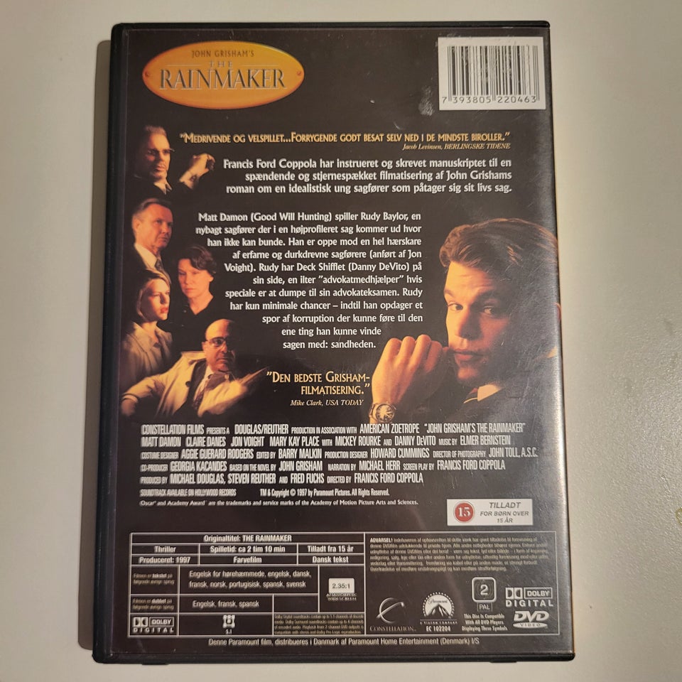 The rainmaker, DVD, drama