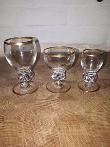 Glas Glas m guldkant Gisselfeldt