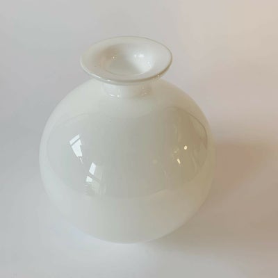 Glas Carnaby vase hvid helt intakt