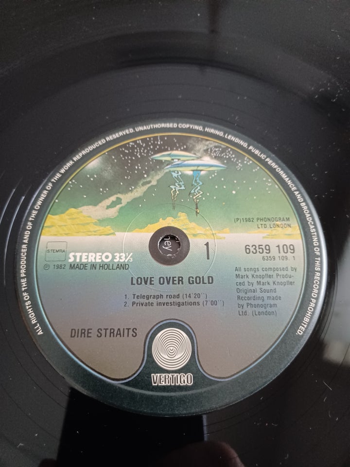 LP, Dire straits, Love over gold