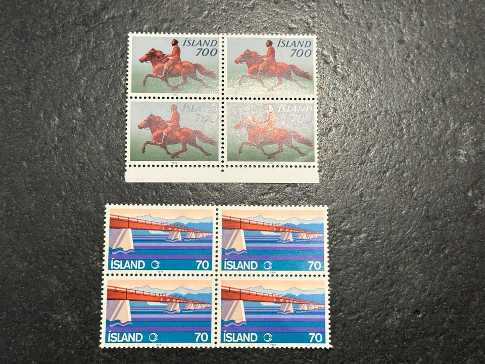 Island postfrisk 4 blok AFA 570