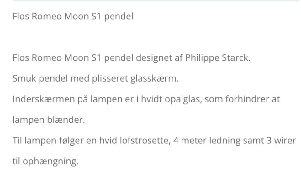 Pendel, Philipp starck Moon s1