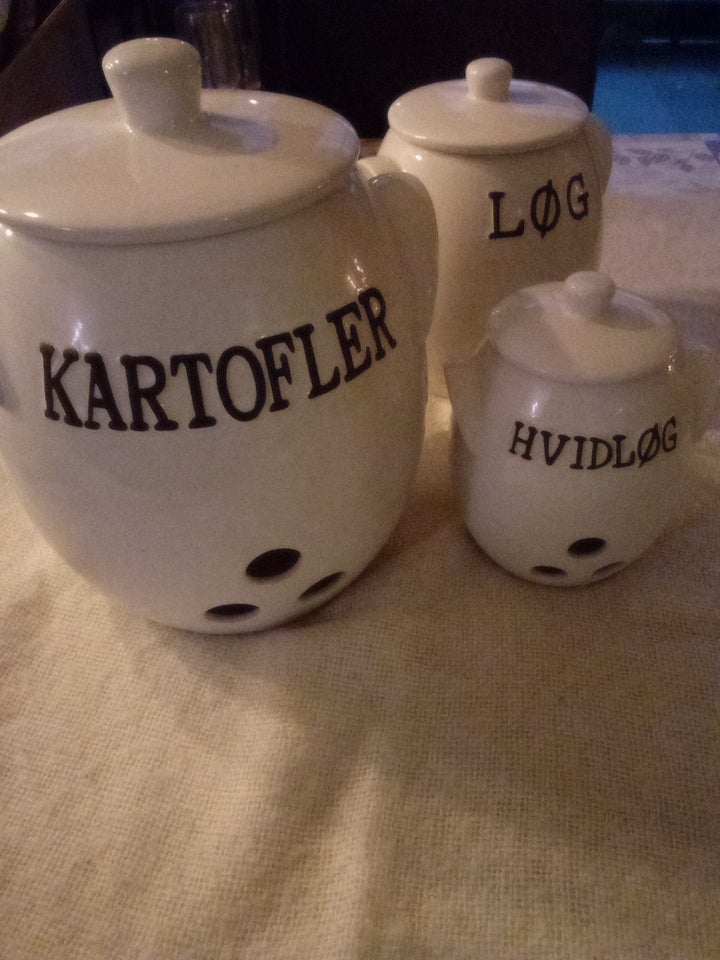 Porcelæn, Krukker til løg, hvidløg