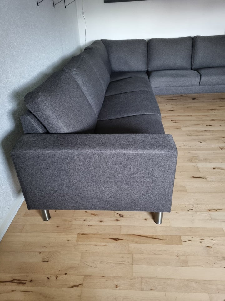 Hjørnesofa, stof, 6 pers.