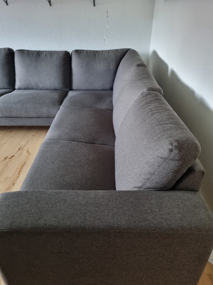 Hjørnesofa, stof, 6 pers.