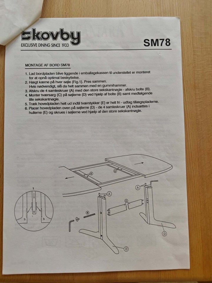 Spisebord m/stole