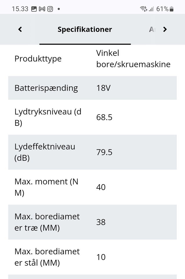 Vinkelskruemaskine Ryobi one+