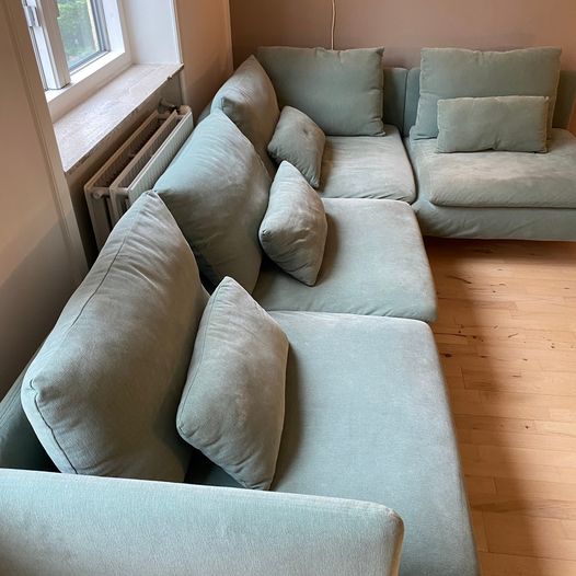 Sofa stof 5 pers