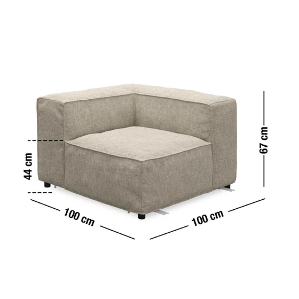 Sofa, polyester, 4 pers.