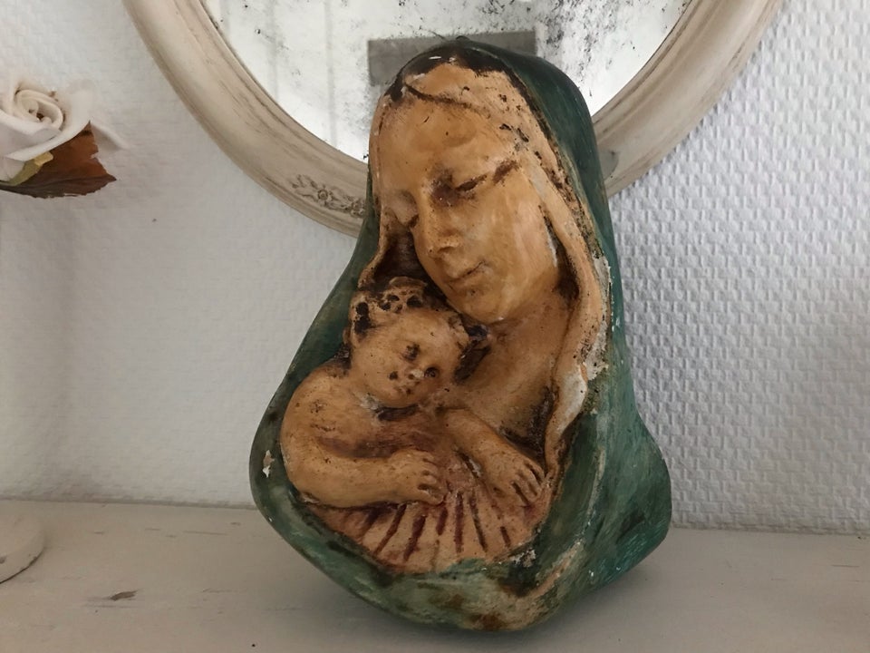 Gl. Fransk Madonna ophæng, 22x16 cm