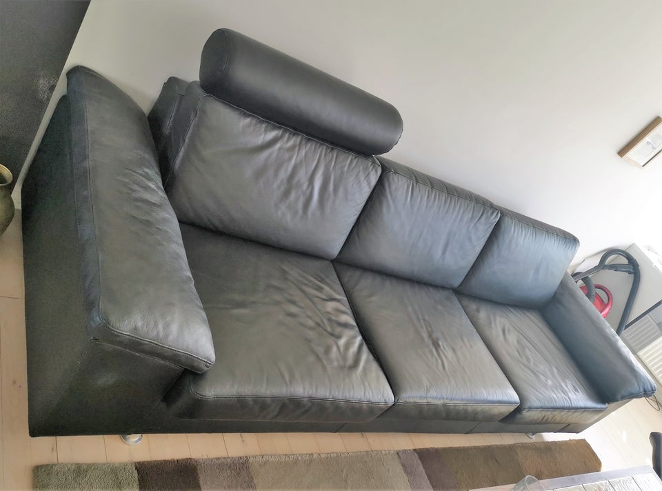 Sofa, læder, 3 pers.