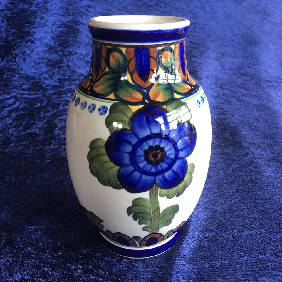 Fajance Vase Aluminia