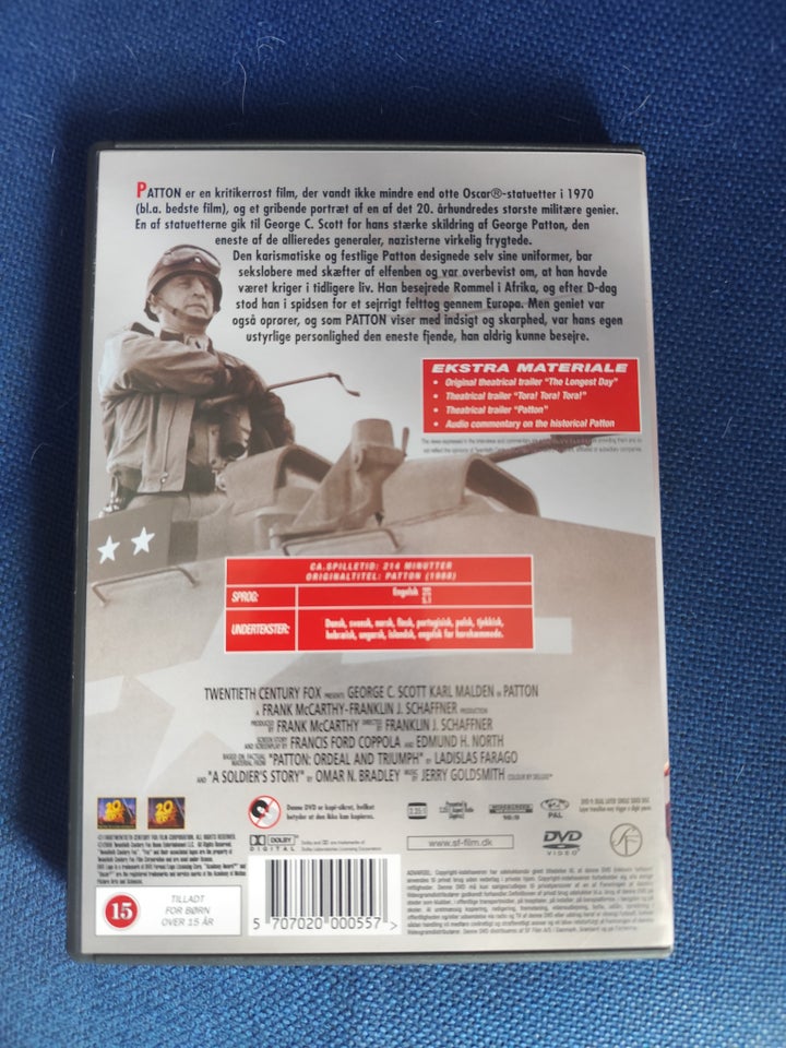 Pansergeneralen patton, DVD,