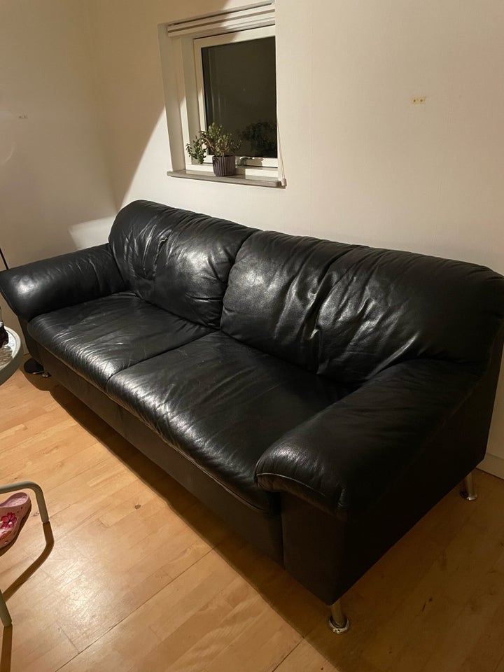 Sofa, læder, 3 pers.