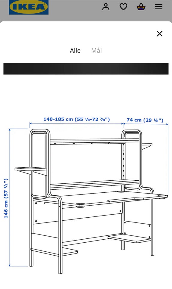 Skrive-/computerbord IKEA