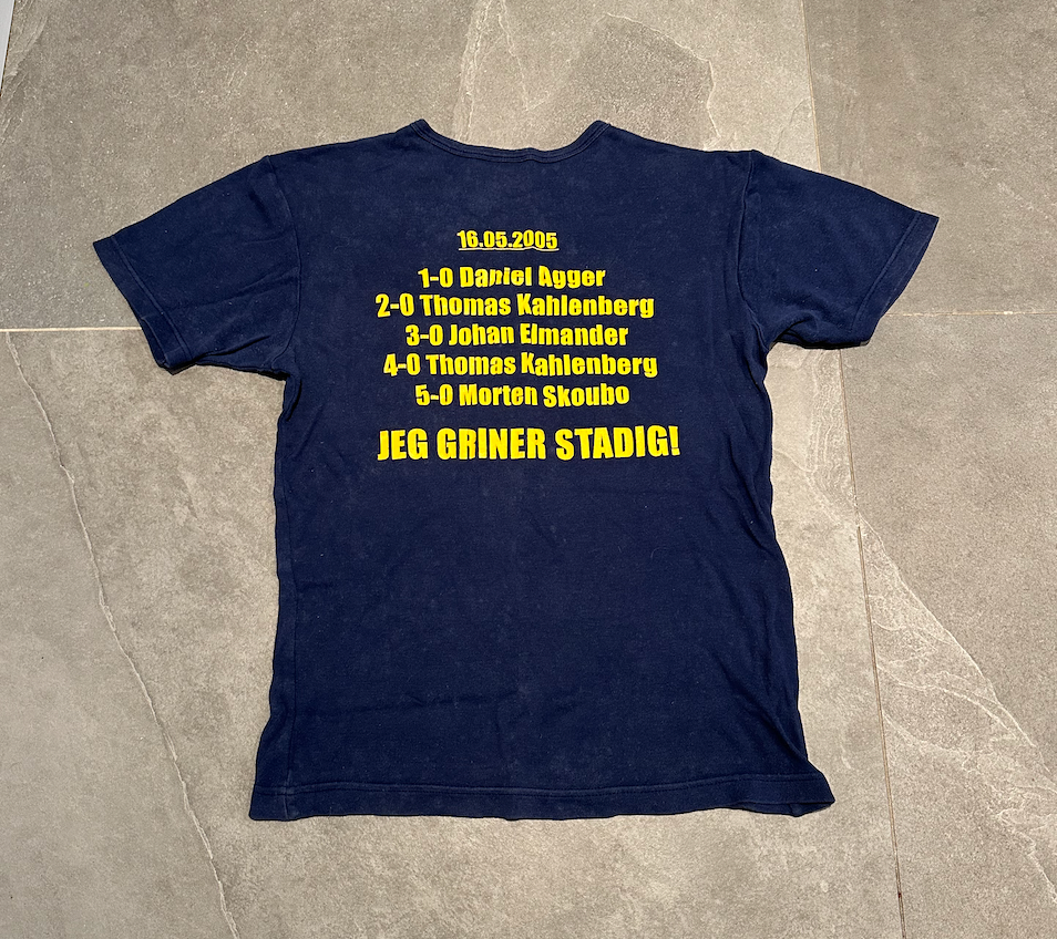 T-shirt Brøndbys 5-0 "JEG GRINER