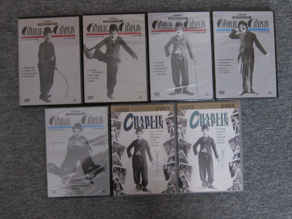 Charlie Chaplin, DVD, komedie